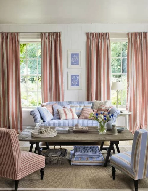 blumenmuster gardinen sofa streifen traditionell heimtextilien