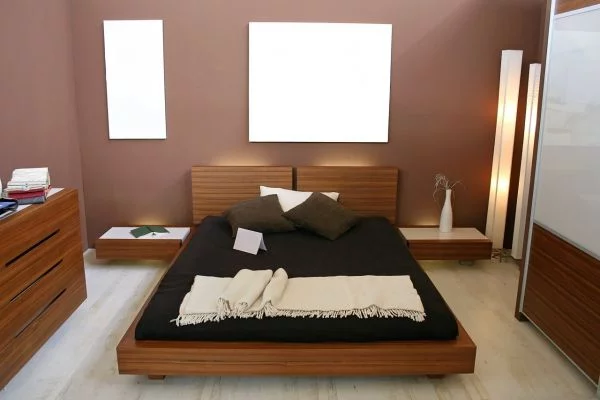 coole deko ideen schlafzimmer klein eng platzsparend bett minimalistisch