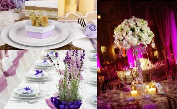 erstaunliche Hochzeit im Herbst farben tischdeko lila violett