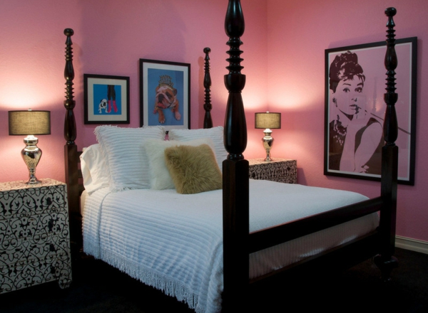 farbige babyzimmer gestaltung pop art schlafzimmer in pink