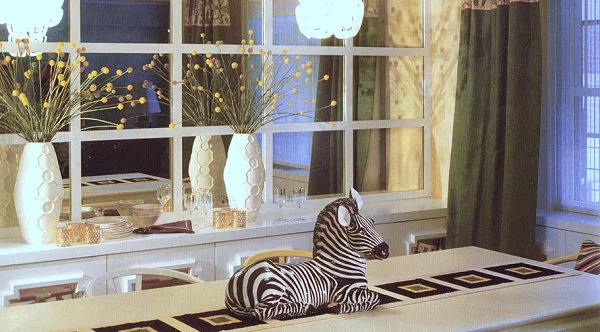 humorvolles innendesign zebra statuette