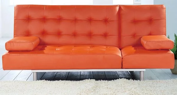 innendesign ideen orange farbe sofa wohnzimmer