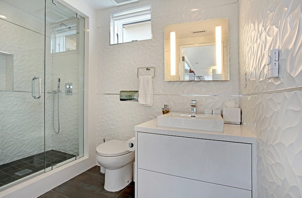 moderne coole luxusvilla duschkabine mit glastüren