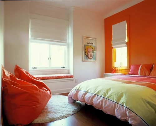sensationelle Schlafzimmer in Orange modern popart kinderzimmer