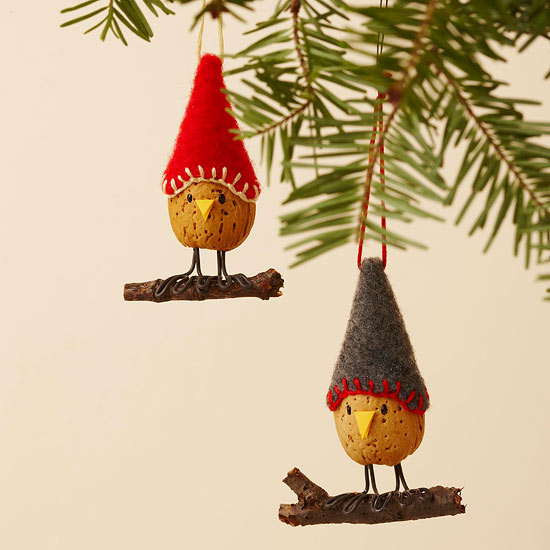 weihnachtsdekoration bastelnmandeln kücken weihnachtsbaum