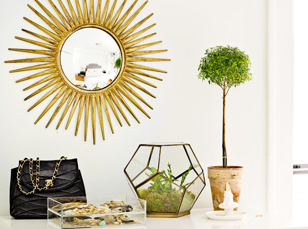 wohnen und dekorieren bonsai wand deko flur spiegel rahmen sonne