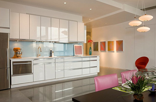 wohnen und dekorieren essbereich küche halbinsel weiß pastelfarbe