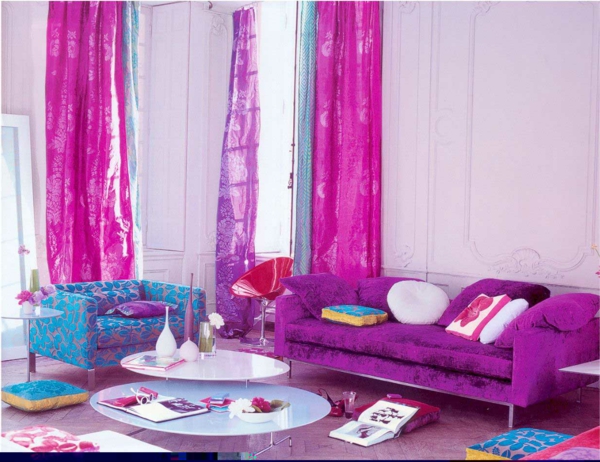 Aktuellste Trends bei der Einrichtung rosa lila blau feminine design