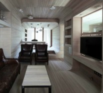 Kleines Apartment komplett aus Holz in Moskau
