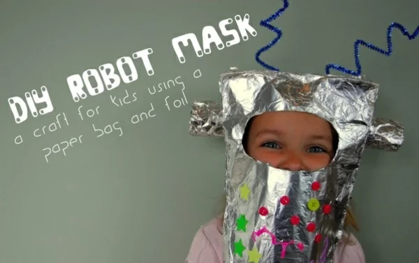  Kinder roboter maske Basteln diy