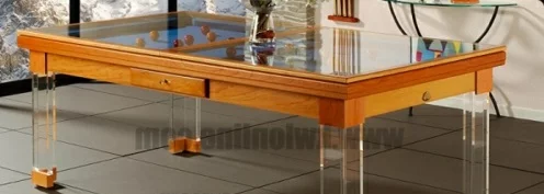 Billardtisch für kleine Räume glas holz rahmen gestell