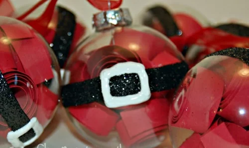 Weihnachten Dekorationen ball glas transparent gürtel DIY 