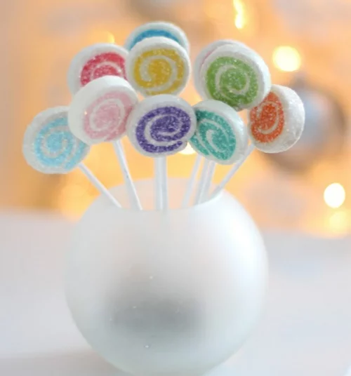  Weihnachten Dekorationen lollypop süßigkeiten