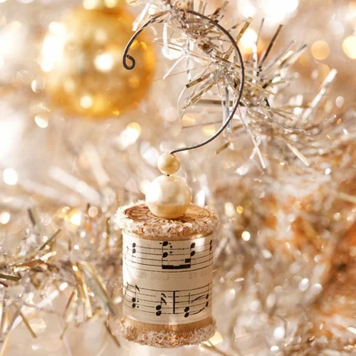 Weihnachten Dekorationen musik vintage stil girlande DIY 