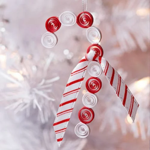  DIY Weihnachten Dekorationen süßigkeit rot weiß