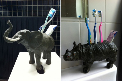 Zahnbürstenhalter Ideen figuren dekorativ DIY 