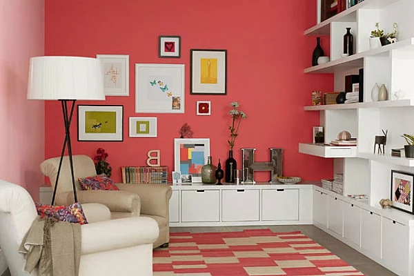 Das Interieur mit Farben bedecken wohnzimmer