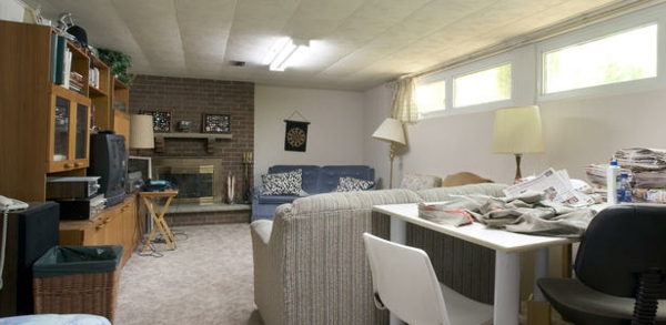 untergeschoss einrichten und renovieren homeoffice wohnecke sofa