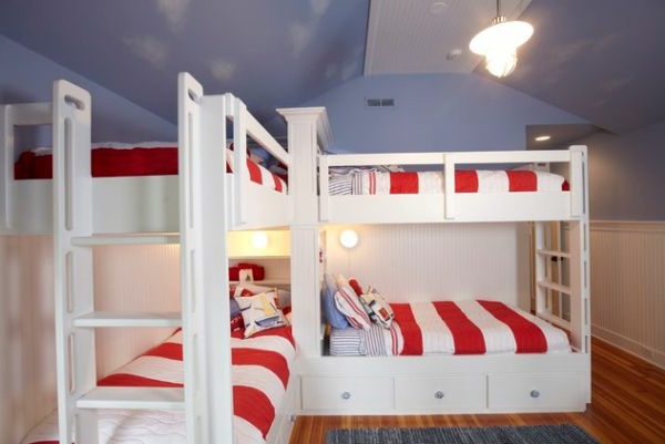 Kinderbetten fürs moderne Kinderzimmer hochbett streifen