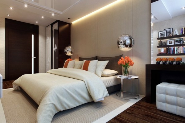 Schlafzimmer modern gestalten eingebaut beleuchtung Kleines 