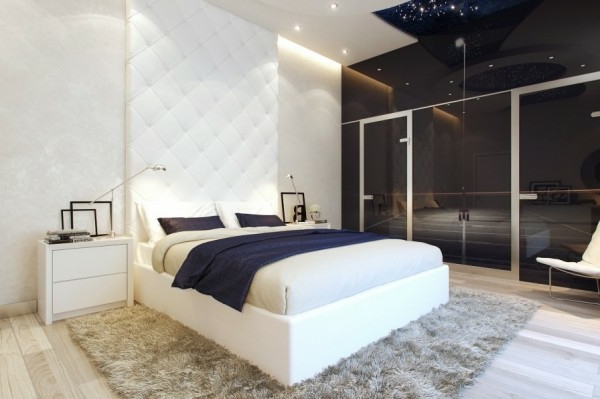 Kleines Schlafzimmer modern groß matratze gepolstert kopfteil