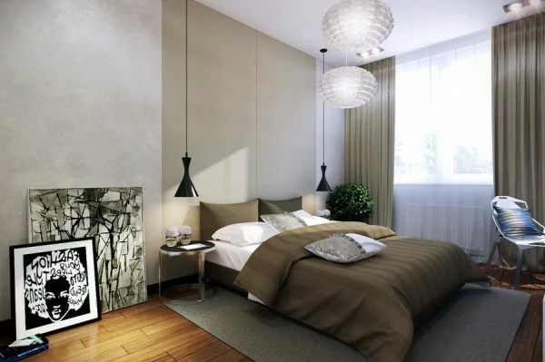 Kleines Schlafzimmer modern teppich holz bodenbelag