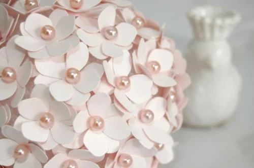 Party Dekoration aus Papier elegant rosa perlen Leichte DIY 
