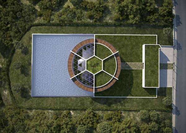 Luis de Garrido Messi barcelona Nachhaltiges Ökohaus in Form von Fußball 