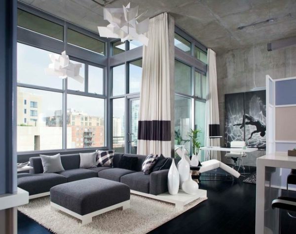 Luxus Wohnzimmer einrichten grau wohnlandschaft