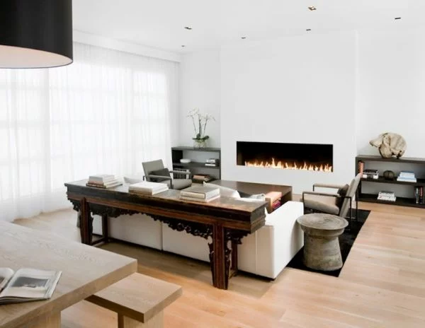 Wohnzimmer einrichten weiß minimalistisch