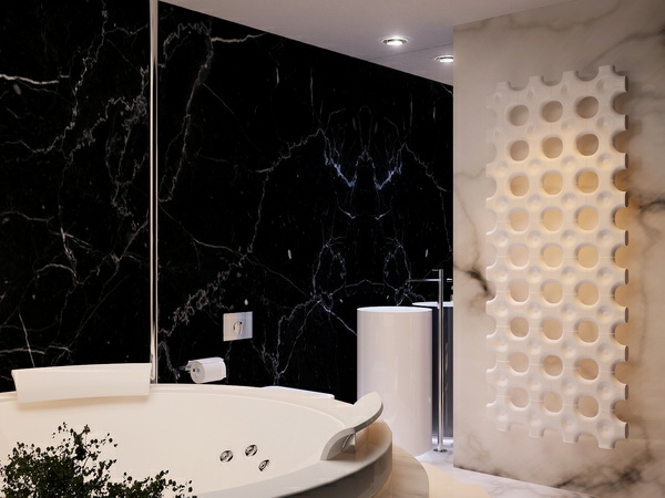 Ultramoderne Einrichtung in einem Apartment badewanne