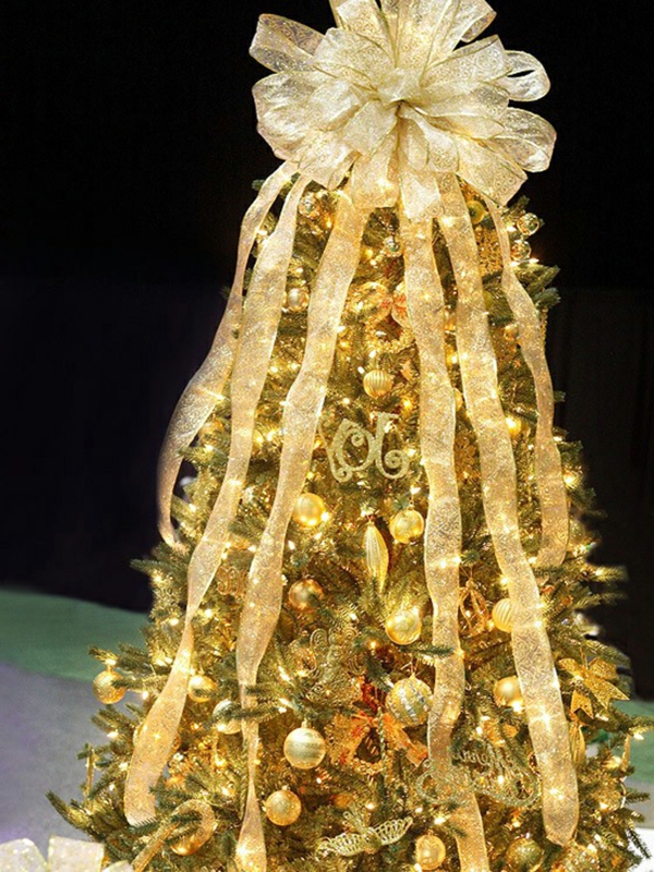 Weihnachtsdekoration für künstlichen Weihnachtsbaum goldig