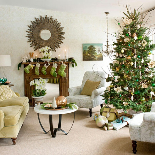 Weihnachtsdekoration für künstlichen Weihnachtsbaum wandspiegel kamin