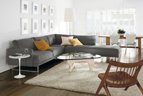 Wohnideen für zeitlose Möbel sofa grau couchgarnitur