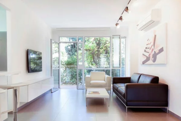 Wunderschönes Haus der Musik wohnzimmer minimalistisch weiß