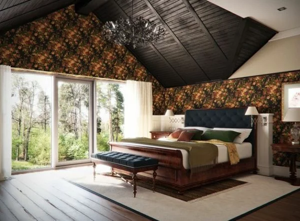 coole Betten im Kolonialstil lang schlittenbett vollkommen master schlafzimmer