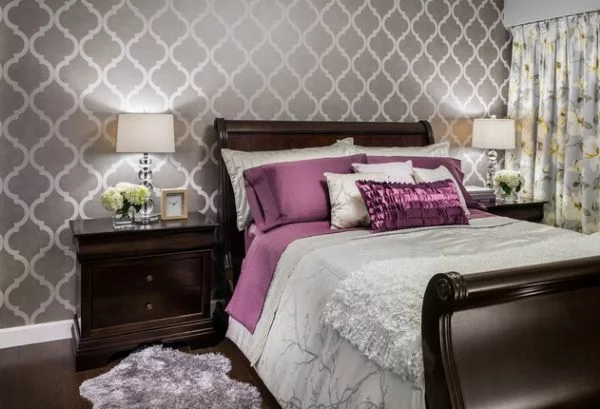 coole Betten im Kolonialstil stilvoll muster texturen lebhaft schlafzimmer