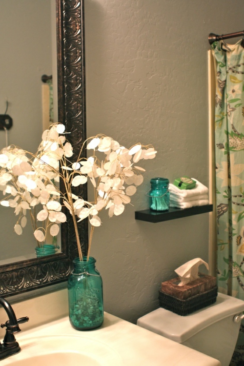 tricks fürs kleine Badezimmer grün einweckglas