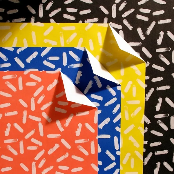 coole inneneinrichtung in bunten farben papier muster