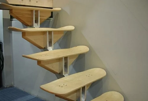 erstaunliche Skateboard Handwerke DIY treppe stufen