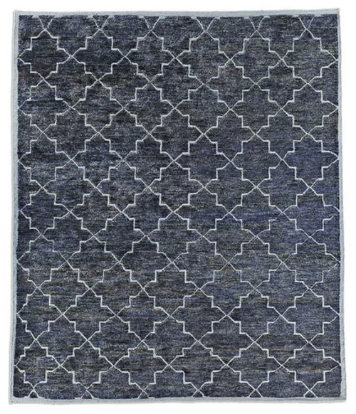 marokkanische orientalische muster grauer teppich mit sternen
