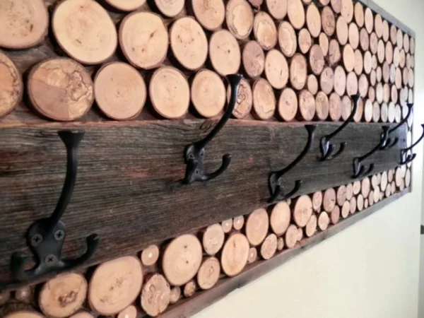 DIY Deko Ideen kleider aufhänger brennholz