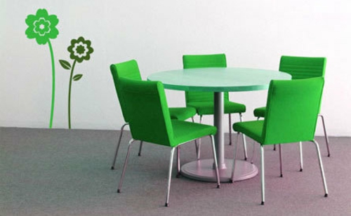Dekoration für Wandsticker sitzungsaal grün frisch modern