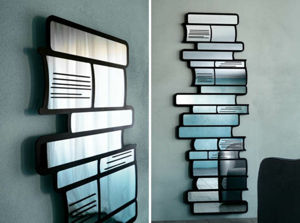 Dekoration mit Büchern spiegel cool design