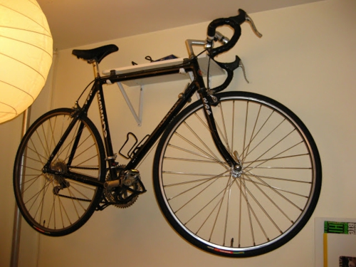 DIY Fahrrad zu Hause richtig aufbewahren ständer wand