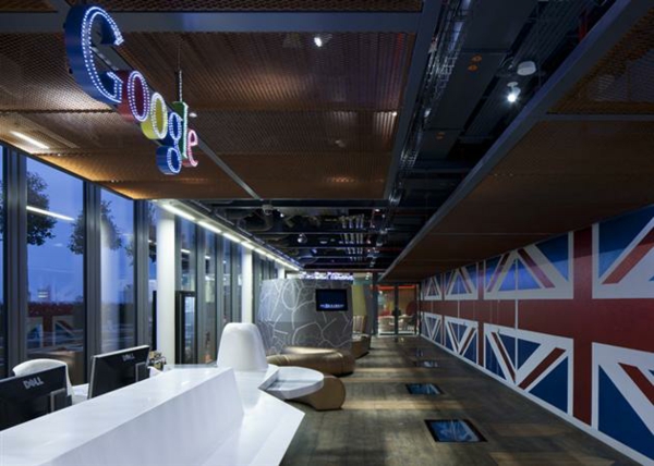  Google Zentrale in London innendesign mobiliar ausstattung