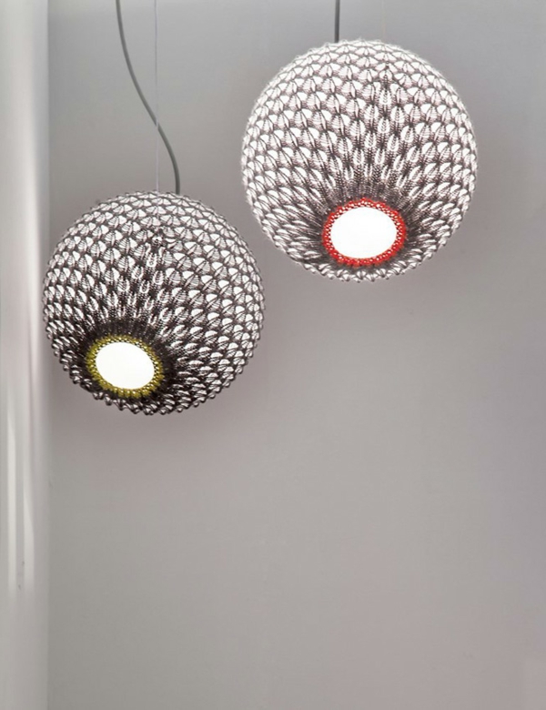  Lampenschirme design hängelampen rund auffallend Gestrickte