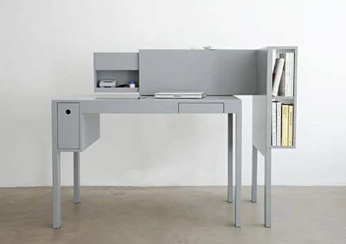 Günstige Schreibtische fürs Büro grau textur