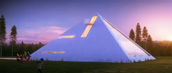Haus in Form von Pyramide entwurf eigenartig