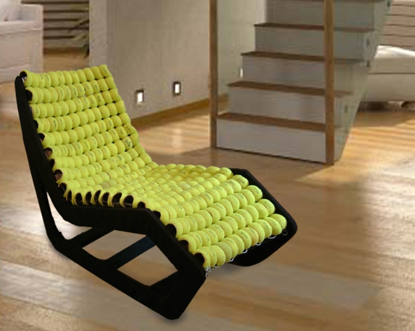 Stuhl Tennisbälle wiederverwendet umweltfreundlich sessel